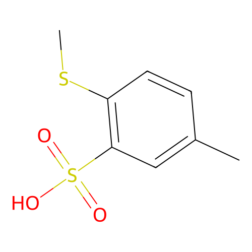 5-Methyl-2-methylsulfanylbenzenesulfonic acid structure