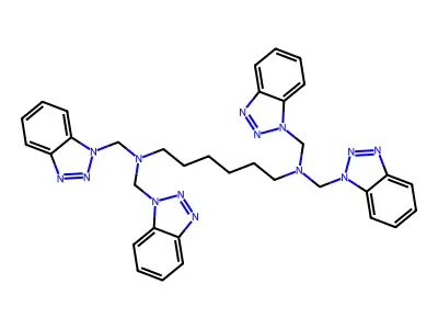 Bis(1H-1,2,3-benzotriazol-1-ylmethyl)({6-[bis(1H-1,2,3-benzotriazol-1-ylmethyl)amino]hexyl})amine structure