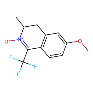 6-Methoxy-3-methyl-2-oxido-1-(trifluoromethyl)-3,4-dihydroisoquinolin-2-ium structure