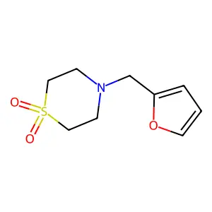 4-(Furan-2-ylmethyl)-1,4-thiazinane 1,1-dioxide structure