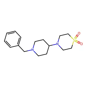 4-(1-Benzylpiperidin-4-yl)-1,4-thiazinane 1,1-dioxide structure