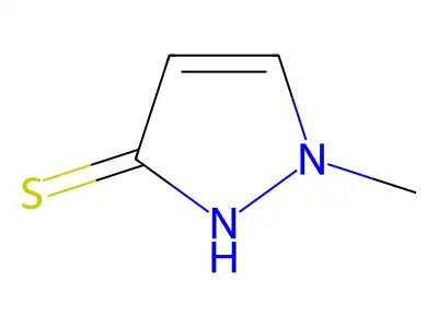 3H-Pyrazole-3-thione, 1,2-dihydro-1-methyl- structure