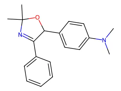 4-(2,2-Dimethyl-4-phenyl-2,5-dihydro-1,3-oxazol-5-yl)-N,N-dimethylaniline structure
