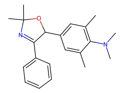 3-Oxazoline, 2,2-dimethyl-5-(4-(dimethylamino)-2,6-dimethylphenyl)-4-phenyl- structure