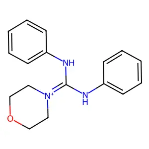 Morpholinium, 4-[bis(phenylamino)methylene]- structure