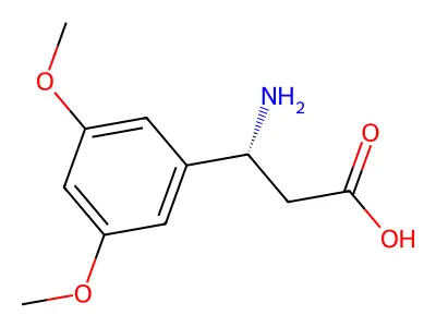 (R)-3-Amino-3-(3,5-dimethoxyphenyl)propanoic acid structure