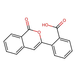 Benzoic acid, 2-(1-oxo-1H-2-benzopyran-3-yl)- structure