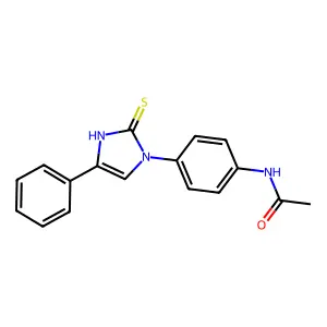 N-(4-(4-Phenyl-2-thioxo-2,3-dihydro-1H-imidazol-1-yl)phenyl)acetamide structure
