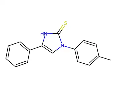 1,3-Dihydro-1-(4-methylphenyl)-4-phenyl-2H-imidazole-2-thione structure