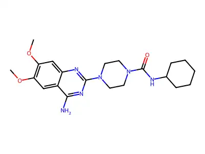 1-Piperazinecarboxamide, 4-(4-amino-6,7-dimethoxy-2-quinazolinyl)-N-cyclohexyl- structure