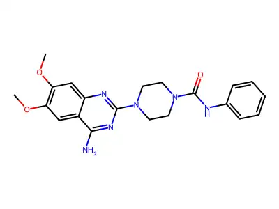 1-Piperazinecarboxamide, 4-(4-amino-6,7-dimethoxy-2-quinazolinyl)-N-phenyl- structure