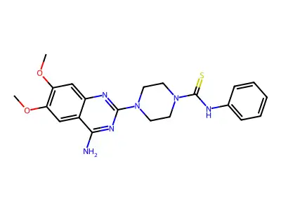 1-Piperazinecarbothioamide, 4-(4-amino-6,7-dimethoxy-2-quinazolinyl)-N-phenyl- structure