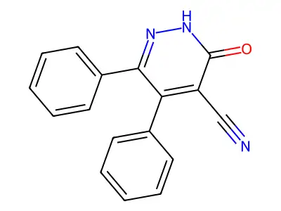 4-Pyridazinecarbonitrile, 2,3-dihydro-3-oxo-5,6-diphenyl- structure