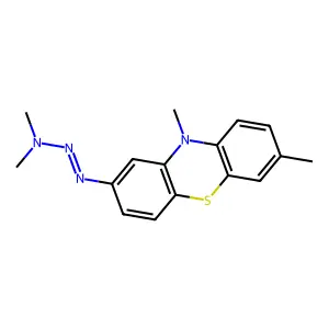 N-(7,10-Dimethylphenothiazin-2-YL)diazenyl-N-methyl-methanamine structure