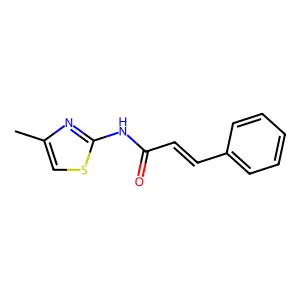 (2E)-N-(4-methyl-1,3-thiazol-2-yl)-3-phenylprop-2-enamide structure