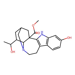 Ibogamine-18-carboxylic acid, 13,20-dihydroxy-, methyl ester, (4alpha,20S)- structure