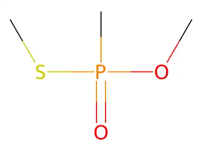 O,S-Dimethyl methylphosphonothioate structure
