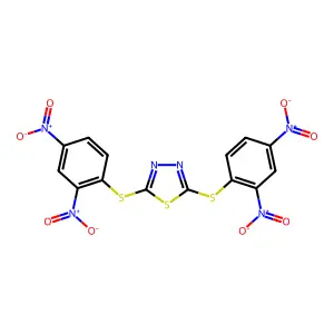 2,5-Bis[(2,4-dinitrophenyl)sulfanyl]-1,3,4-thiadiazole structure
