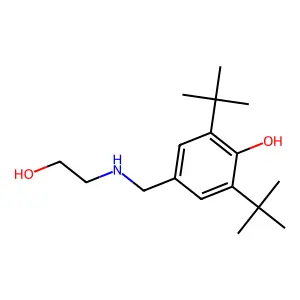 2,6-Ditert-butyl-4-[(2-hydroxyethylamino)methyl]phenol structure