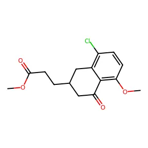 Methyl 3-(8-chloro-5-methoxy-4-oxo-1,2,3,4-tetrahydronaphthalen-2-yl)propanoate structure
