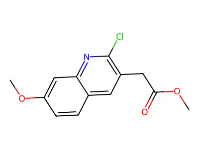 Methyl 2-(2-chloro-7-methoxyquinolin-3-yl)acetate structure