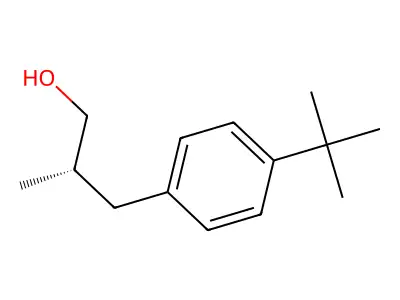 (2S)-3-(4-tert-butylphenyl)-2-methylpropan-1-ol structure