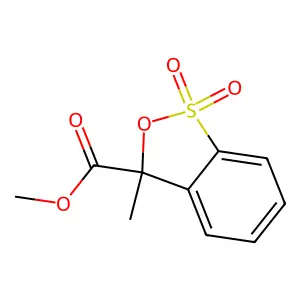 Methyl 3-methyl-3H-2,1-benzoxathiole-3-carboxylate 1,1-dioxide structure