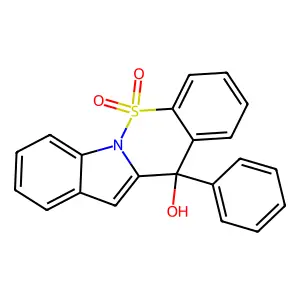 12-Phenyl-12H-indolo[1,2-b][1,2]benzothiazin-12-ol 5,5-dioxide structure