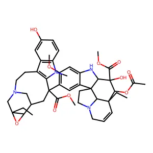 Vincaleukoblastine, 4'-deoxy-3',4'-epoxy-12'-hydroxy-, (3'alpha,4'alpha)- structure