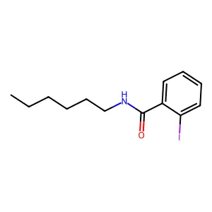 N-hexyl-2-iodobenzamide structure
