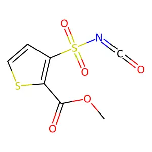 2-Thiophenecarboxylic acid, 3-(isocyanatosulfonyl)-, methyl ester structure