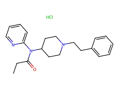Propionamide, N-(1-phenethyl-4-piperidyl)-N-(2-pyridyl)-, monohydrochloride structure