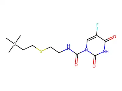 1-(2-((2-Trimethylsilylethyl)thio)ethylcarbamoyl)-5-fluorouracil structure