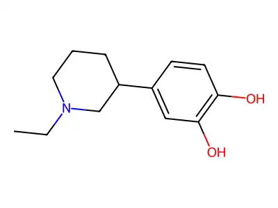 1,2-Benzenediol,4-(1-ethyl-3-piperidinyl)- structure
