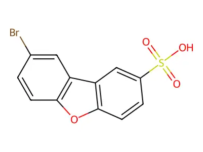 8-Bromo-2-dibenzofuransulfonic acid structure