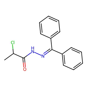 2-chloro-N'-(diphenylmethylene)propanohydrazide structure