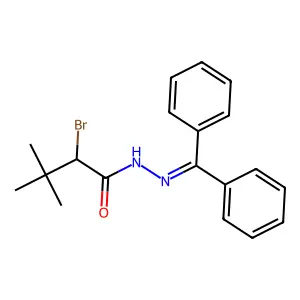 2-Bromo-N'-(diphenylmethylidene)-3,3-dimethylbutanehydrazide structure