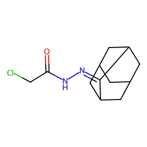N-(2-adamantylideneamino)-2-chloroacetamide structure