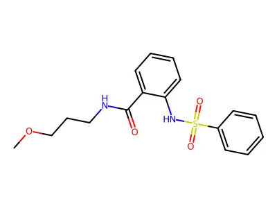 2-(benzenesulfonamido)-N-(3-methoxypropyl)benzamide structure