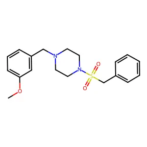 1-Benzylsulfonyl-4-[(3-methoxyphenyl)methyl]piperazine structure