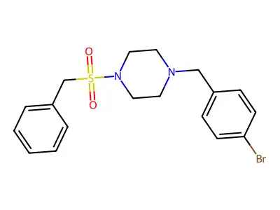 1-Benzylsulfonyl-4-[(4-bromophenyl)methyl]piperazine structure