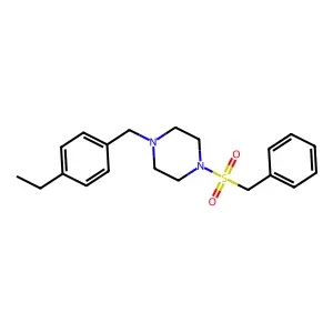 1-Benzylsulfonyl-4-[(4-ethylphenyl)methyl]piperazine structure