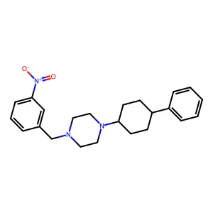 1-[(3-Nitrophenyl)methyl]-4-(4-phenylcyclohexyl)piperazine structure