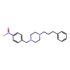 1-[(4-Nitrophenyl)methyl]-4-(3-phenylpropyl)piperazine structure
