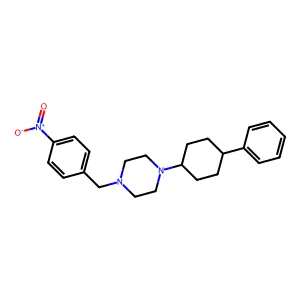 1-[(4-Nitrophenyl)methyl]-4-(4-phenylcyclohexyl)piperazine structure