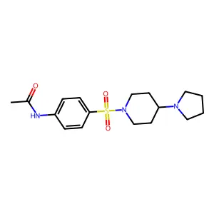 N-[4-(4-pyrrolidin-1-ylpiperidin-1-yl)sulfonylphenyl]acetamide structure