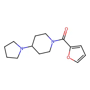 1-(2-Furoyl)-4-(1-pyrrolidinyl)piperidine structure