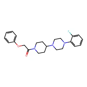 1-[4-[4-(2-Fluorophenyl)piperazin-1-yl]piperidin-1-yl]-2-phenoxyethanone structure