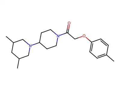 1-[4-(3,5-Dimethylpiperidin-1-yl)piperidin-1-yl]-2-(4-methylphenoxy)ethanone structure