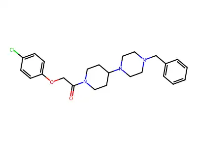1-[4-(4-Benzylpiperazin-1-yl)piperidin-1-yl]-2-(4-chlorophenoxy)ethanone structure